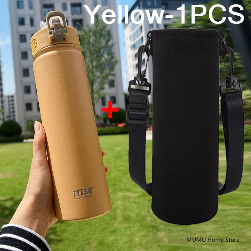 TYESO 600/750ML Stainless Steel Thermo Bottle Car Thermal Cup Sports Water Bottles Keep Cold and Hot Vacuum Flasks Insulated Cup