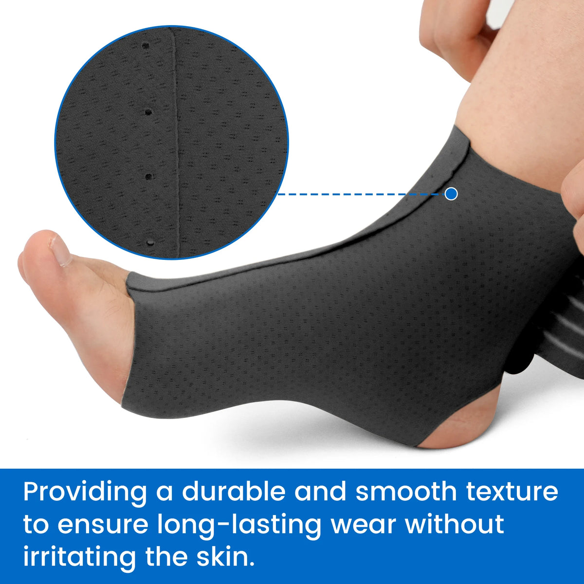 VELPEAU Ankle Support Brace, Ankle Compression Sleeve with Adjustable Strap for Sports Running Cycling and Plantar Fasciitis