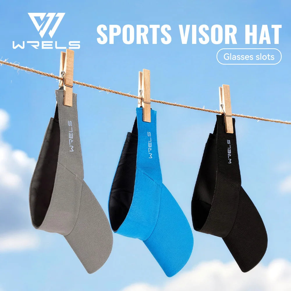 WRELS Sun Visor Hat Empty Top Baseball Cap Quick Dry UV Protection Sports Lightweight Running Tennis Golf Visor Hats for Women