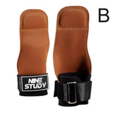 Double Layers PU Leather Gloves Wrist Straps for Weight Lifting Grips Women Men GYM Deadlift Training Bench Press Pull-up Gloves