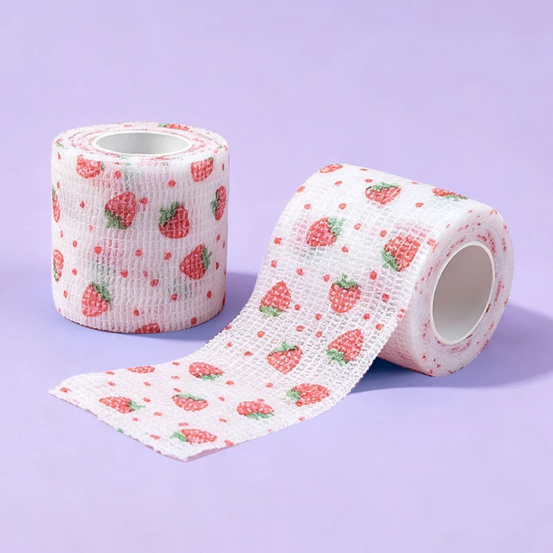 5 Rolls Athletic Wrap Tape Self Adhesive Elastic Bandage Elastoplast Sports Protector Knee Finger Shoulder Tattoo Accessories