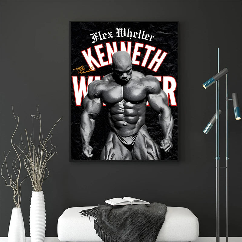 Famous Bodybuilding Fitness Athlete Election Champion Poster Prints Canvas Painting GYM Workout Wall Art Pictures for Home Decor
