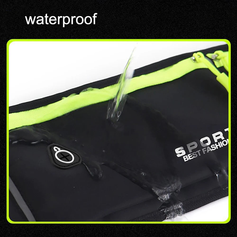 Running Belt Waist Bag with Water Bottle Holder Sports Fanny Pack Women Men Hydration Phone Holder Pouch Banana Bag