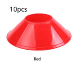 10Pcs Red Soccer Training Cones, Flexible Disc Cones for Agility Drills, Football Training Markers for Kids & Adults, Ideal for
