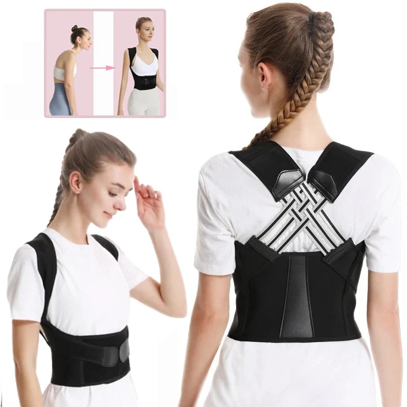 Back Brace Posture Corrector for Women Men Shoulder Straightener Adjustable Full Back Support Upper Lower Pain Relief