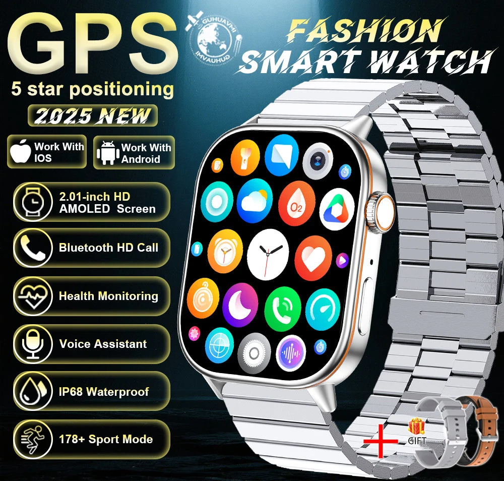 New For Android iOS Outdoor GPS SmartWatch Men 2.01