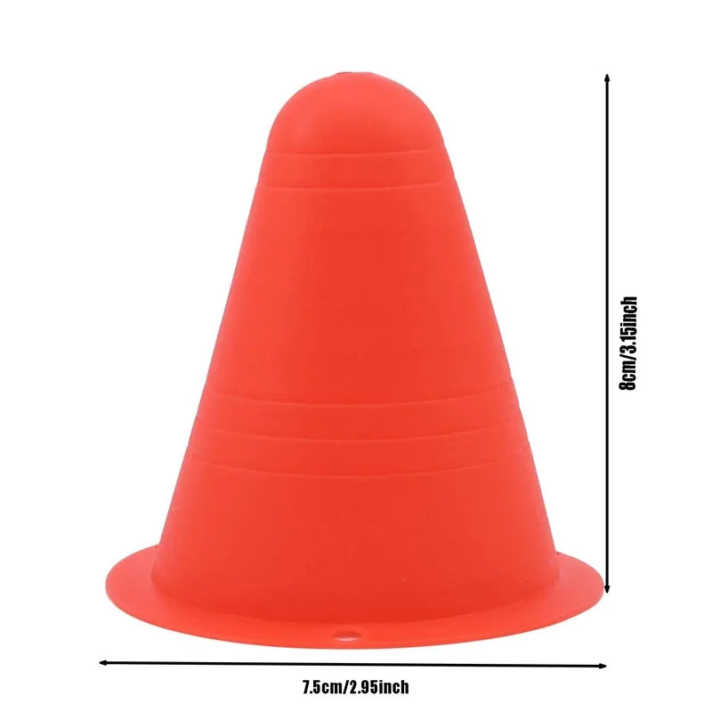 10Pcs/Set Skate Marker Training Road Cones Roller Football Soccer Rugby Training Soft Tower Skating Obstacle Roller Skate Pile
