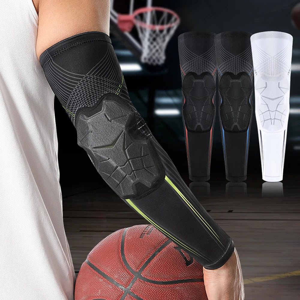 1Pair Elbow Pads with Padded, Basketball Shooter Sleeves, Collision Avoidance Padded Elbow for Volleyball Football Baseball