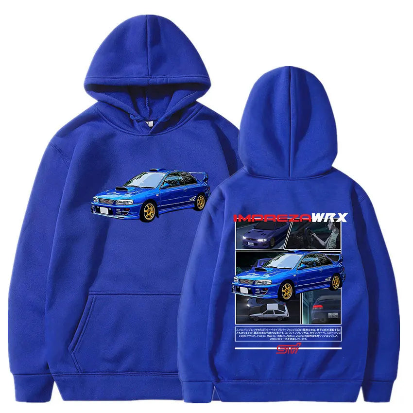 Anime Initial D Drift Racing Car AE86 Hoodie Takumi Fujiwara R34 Skyline JDM Hoodies Men Casual Oversized Long Sleeve Sweatshirt