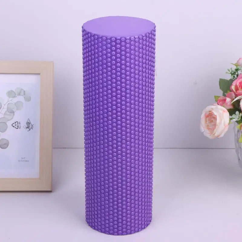 New【Yoga Roller Round EVA Foam Cylinder Roller For Pilates Exercise Enhanced Home Workouts Diameter 10cm Length 30cm】