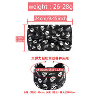 Halloween Printed Wide Headband Skull Pumpkin Ghost Pattern Stretch Elastic Hair Band Women Party Hair Accessory