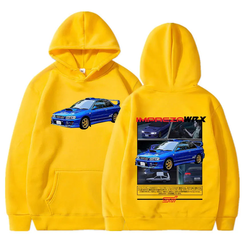Anime Initial D Drift Racing Car AE86 Hoodie Takumi Fujiwara R34 Skyline JDM Hoodies Men Casual Oversized Long Sleeve Sweatshirt