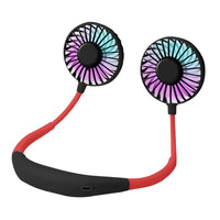 Portable Hanging Neck Fans 3-Speed Adjustable Neck Dual Fan USB Rechargeable Home OfficeOutdoor Travel