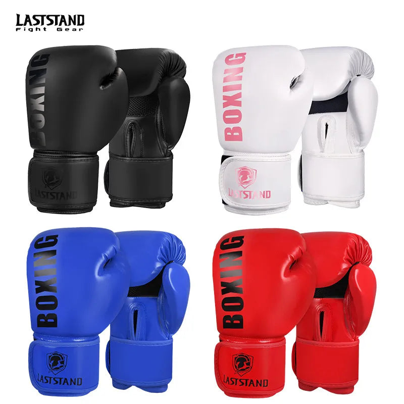 6 8 10 12oz Muay Thai Boxing Gloves For Men Women PU Leather Training Glove for Fighting Kickboxing Mixed Martial Arts