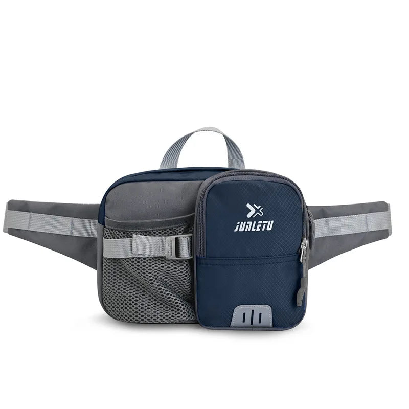 Running Bags Water-Resistant Adjustable Fanny Pack with Bottle Holder Multi-Pockets for Hiking Running Cycling Travel Outdoor