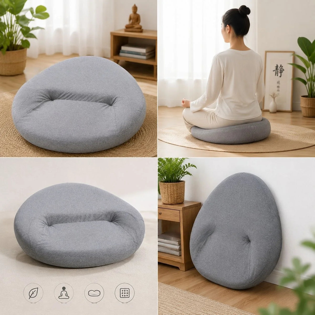 Ergonomic Meditation Cushion, Meditation Futon, Home Meditation Cushion, Cross-Legged Yoga Balcony Chanting Kneeling Cushion