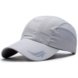 Running Hiking Quick Dry Baseball Cap Sun Protection Breathable Sports Cap Adjustable Casual Snapback Hat Golf Tennis