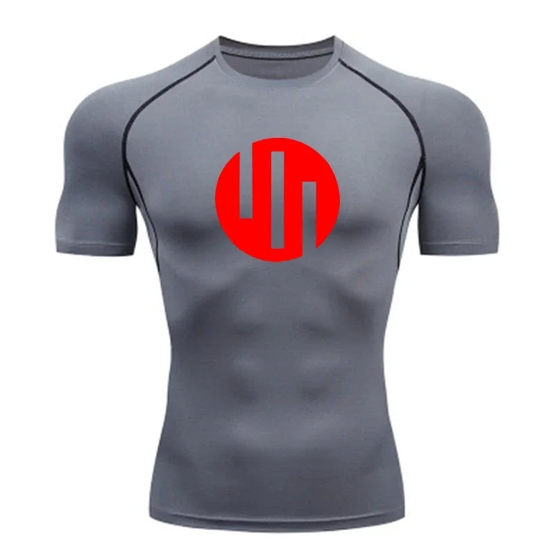 Gym Short Sleeve Running T-Shirt Men's Compression Long Sleeve Shirt Sun Protection Quick Drying Outdoor Sports Top Sportswear
