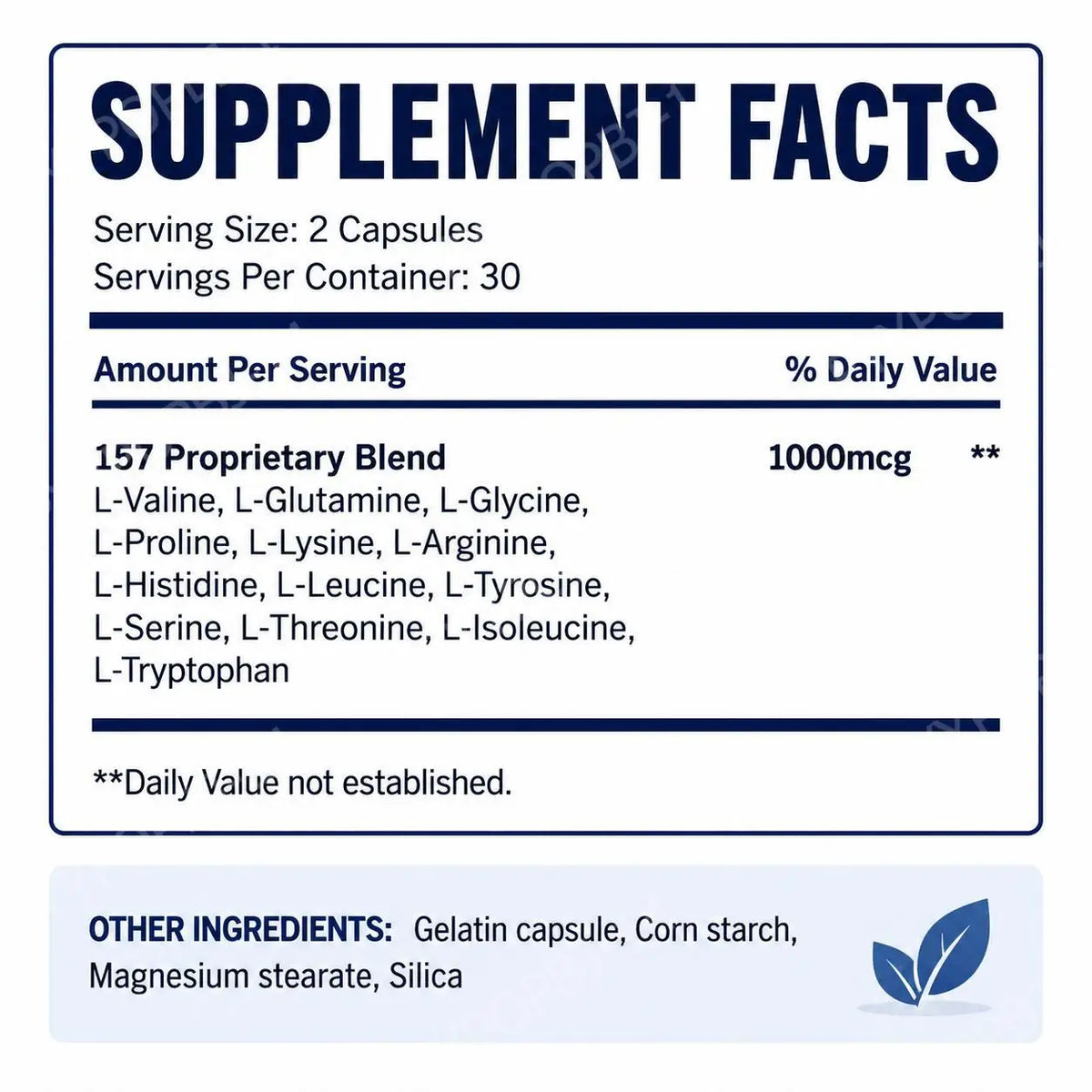 Googeer 157 Recovery Complex Capsules for Muscle Strength and Tissue Repair, L-Lysine Amino Acid Blend, Daily, 60 Capsules