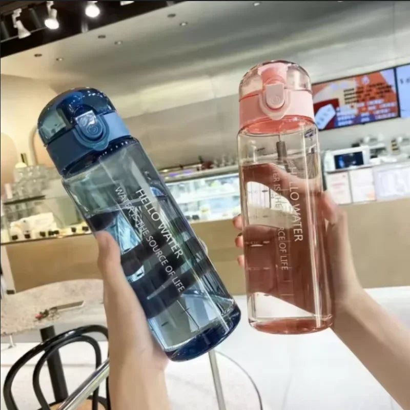 Sports Transparent Water Bottle Portable Gym Travel Clear Leakproof Drinking Bottle Frosted Bottle 780ml