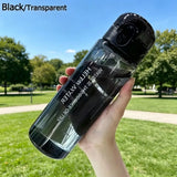 Sports Transparent Water Bottle Portable Gym Travel Clear Leakproof Drinking Bottle Frosted Bottle 780ml