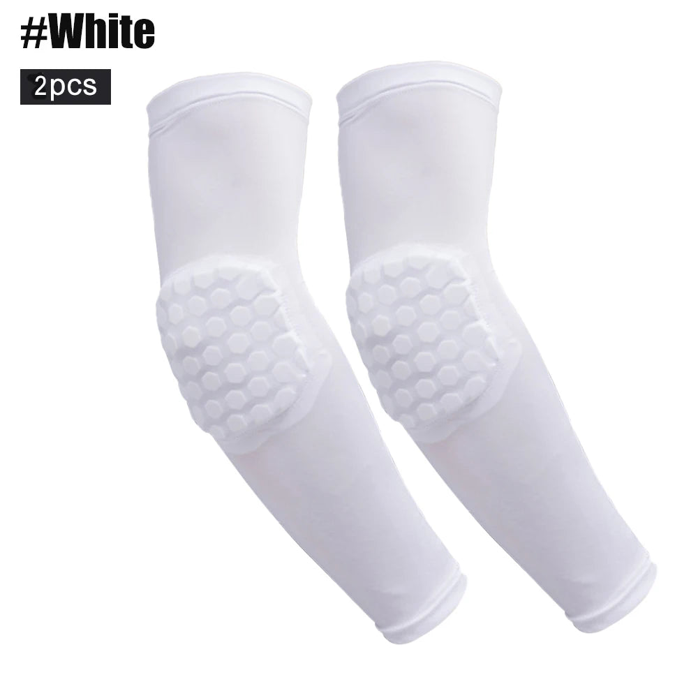1Pcs/2Pcs Elbow Pads, Basketball Shooter Sleeves, Collision Avoidance Hex Padded Elbow for Volleyball Football Baseball Cycling