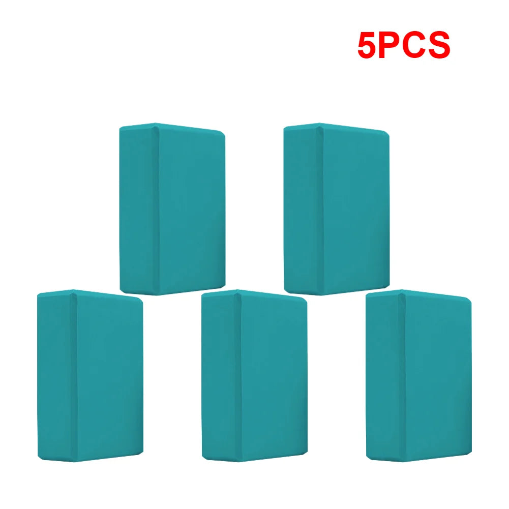 1-5PCS EVA Yoga Block Solid Color Yoga Balance Bricks Moisture-Proof High Density Yoga Blocks Body Shaping Blocks for Meditation