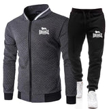 LONSDALE Spring and Autumn Men's Fashion Street Stand up Collar Set Jacket, Outdoor Casual Pocket Zipper Men's Baseball Set