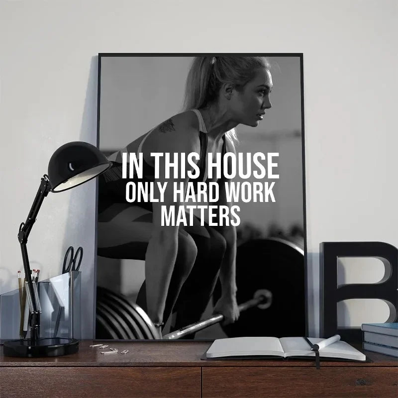 Workout Inspirational Quotes Prints Motivational Fitness Poster Bodybuilding Canvas Painting Wall Art Picture for Gym Home Decor