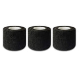 48/24/3PCS Black Tattoo Grip Cover Wraps Self-Adhesive Elastic Bandage Tape Breathable Strong Sports Tape Athletic Bandage Rolls