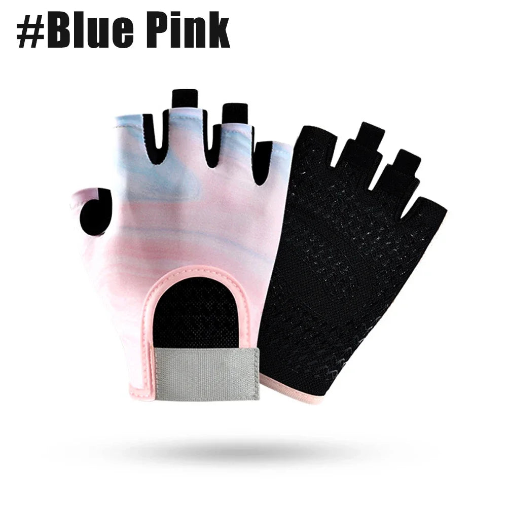 1Pair Workout Anti-Slip Gloves for Women Men, Breathable Adjustable Strap Gym Gloves for Weightlifting Cycling Gym Accessories