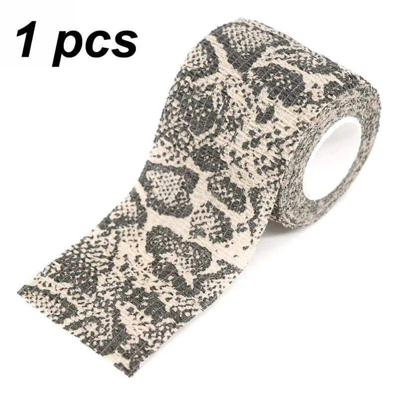 1/2/6 pcs Animal Printed Self Adhesive Tattoo Elastic Bandage 4.5m Sports Wrap Tape for Finger Joint Knee First Aid Kit Pet Tape