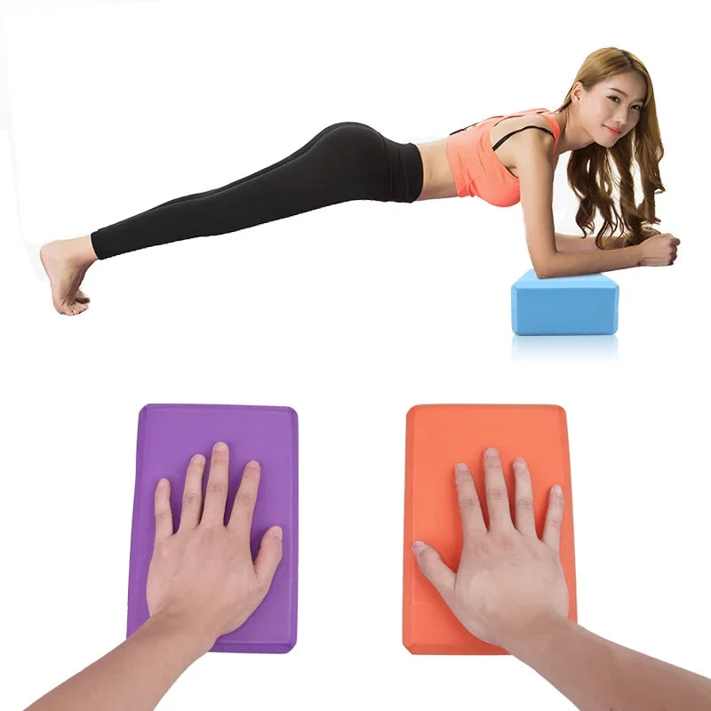 1Pcs High-Density Yoga Blocks EVA Foam Exercise Workout Fitness Bricks Pilates Stretch Handstand Non-Slip Gym Blocks Gymnastics