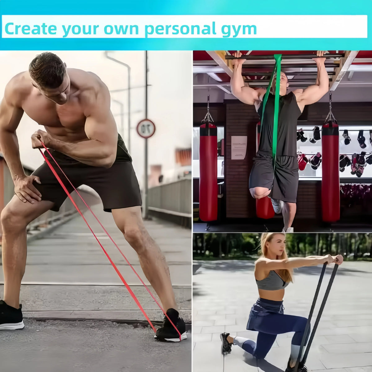 TPE Latex Sports Resistance Band Yoga Fitness Resistance Band Elastic Sports Resistance Band Weighted Resistance Training Set