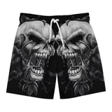 2026 Men's Shorts Horror Skull 3D Printing Trendy Clothing Quick-drying and Light Moisture-wicking Outdoo Y2K