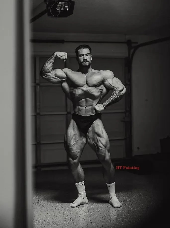 Canvas Painting Chris Bumstead Bodybuilder Fitness Motivational Quotes Poster Muscle Man Wall Art Pictures Home Gym Decor