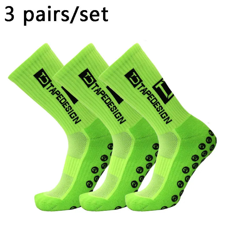 3 Pairs Anti-slip Soccer Socks Women Men Outdoor Sport Grip Football Yoga Socks For Woman
