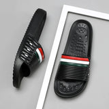 Men Shoes EVA Slippers Striped Cloud Thick-soled Sandals Summer Soft Bottom Slides Beach Slippers Male Indoor Outdoor EVA Slides