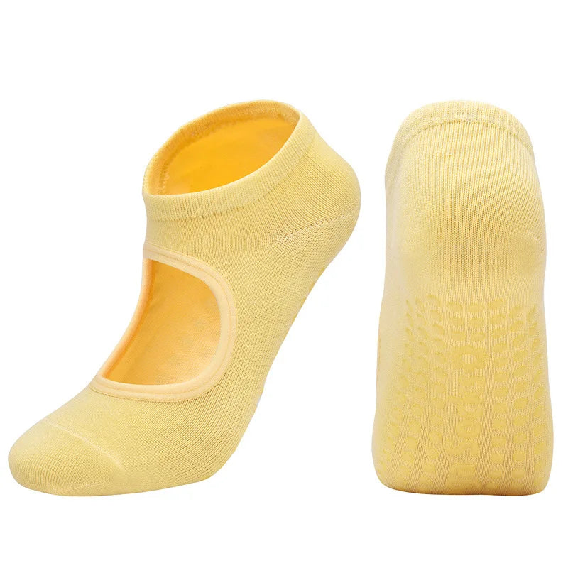 EU 35-42 Silicone Anti-Slip Backless Yoga Socks Women Pilate Socks  Indoor Dance Ballet Fitness Sports Socks for Fitness Gym