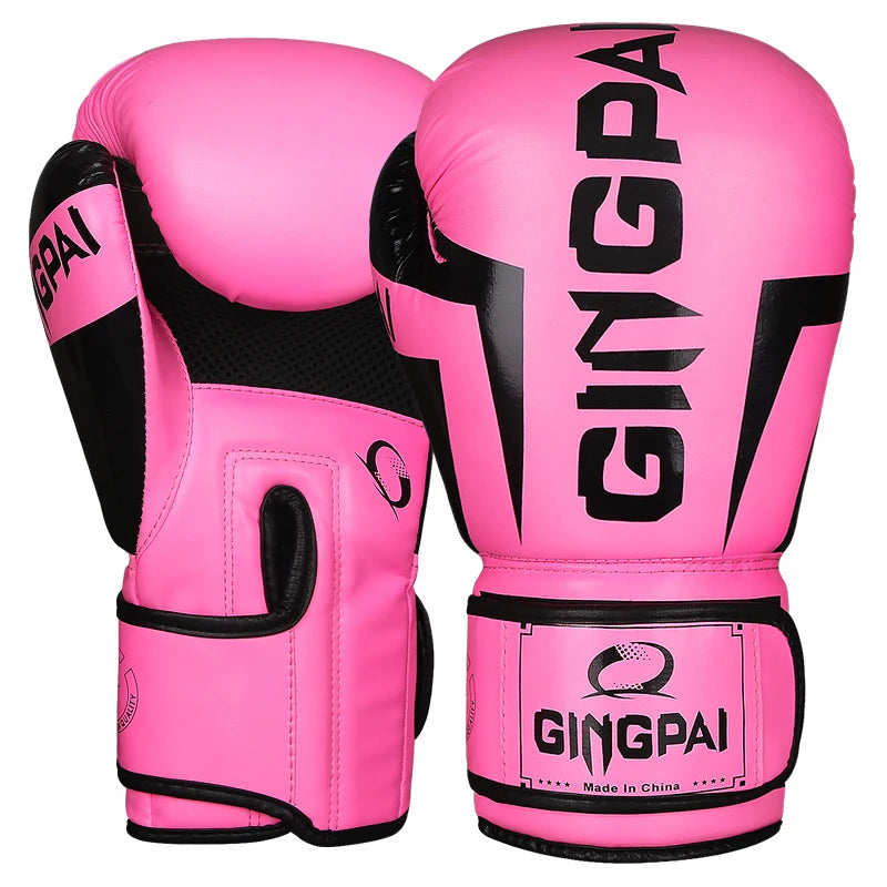 6/8/10/12/14Oz Kids Adult Boxing Gloves Breathable Professional Sanda Muay Thai Fighting Gloves PU Workout Gloves