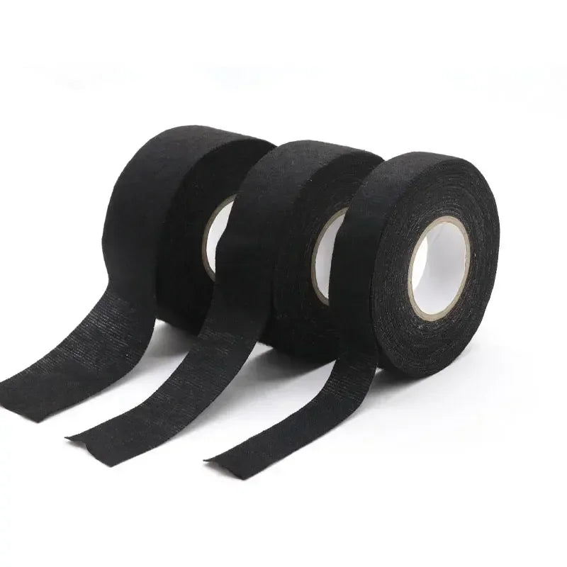 Heat-resistant Adhesive Cloth Fabric Tape 9~50mm For Automotive Cable Tape Harness Wiring Loom Protection Electrical Heat Tapes