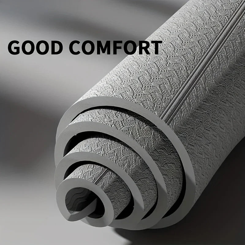 Foldable Yoga Mat TPE 61x183cm Non-Slip Portable Exercise Mat Lightweight Gym Camping Sleeping Pad Waterproof Easy Clean