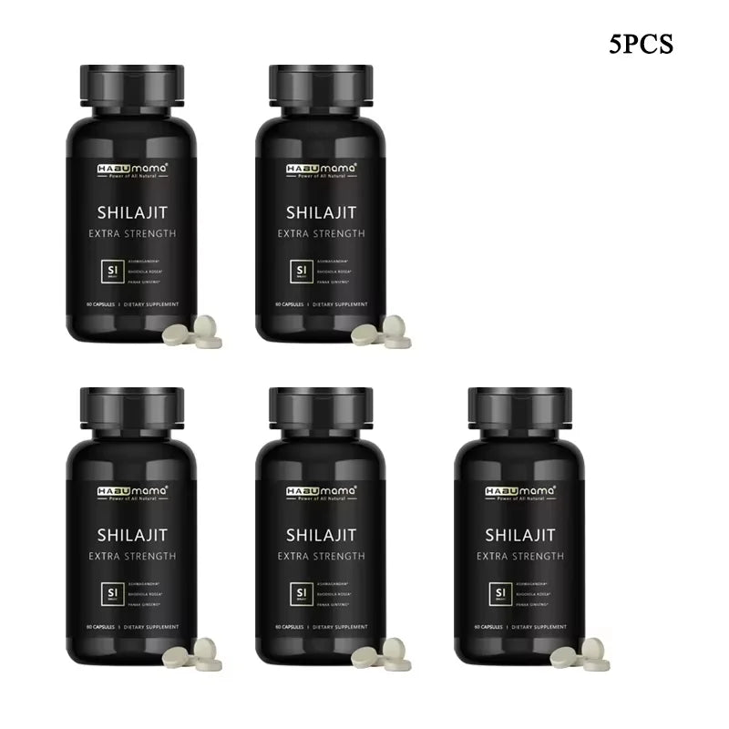 Organic Shilajit for Men | 60 Capsules | Natural Energy + Stamina Booster | Himalayan Mineral Power | Clinically Studied Formula