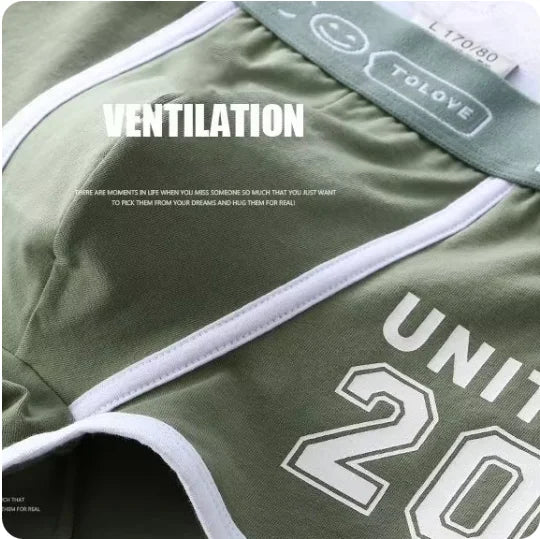 1/3pcs Men Underwear Sports Boxer Shorts Cotton Solid Color Sexy Panties Fashion Breathable Comfortable Underpants Man U Convex