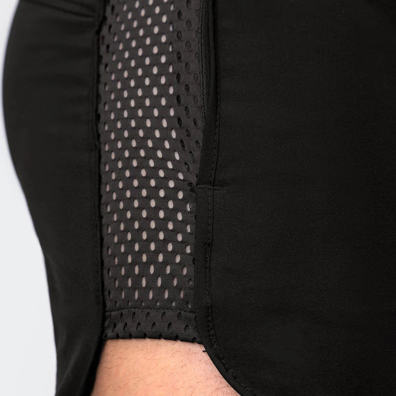 Mens Marathon Athletics Running Shorts Elastic Mesh Breathable Fitness Sportswear Short Pants Quick Drying Gym Workout Shorts