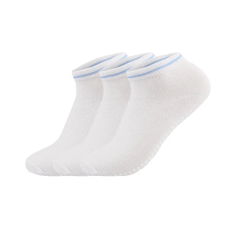 3Pairs/Lot Yoga Socks for Women Non-Slip Grips Straps Bandage Cotton Sock Pilates Pure Barre Ballet Dance Barefoot Workout