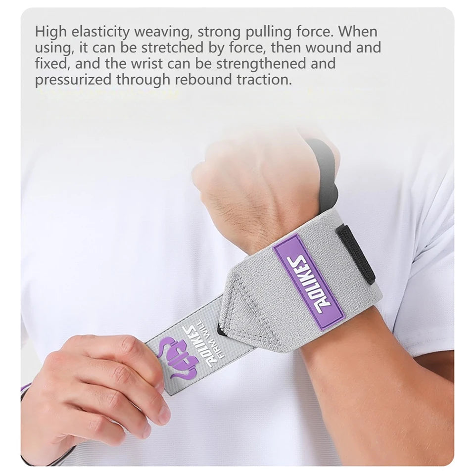 AOLIKES 1 Pair Wrist Support Fitness Wristbands For Protect Wrist During GYM Workouts Ideal for Intense Bench Press Deadlift