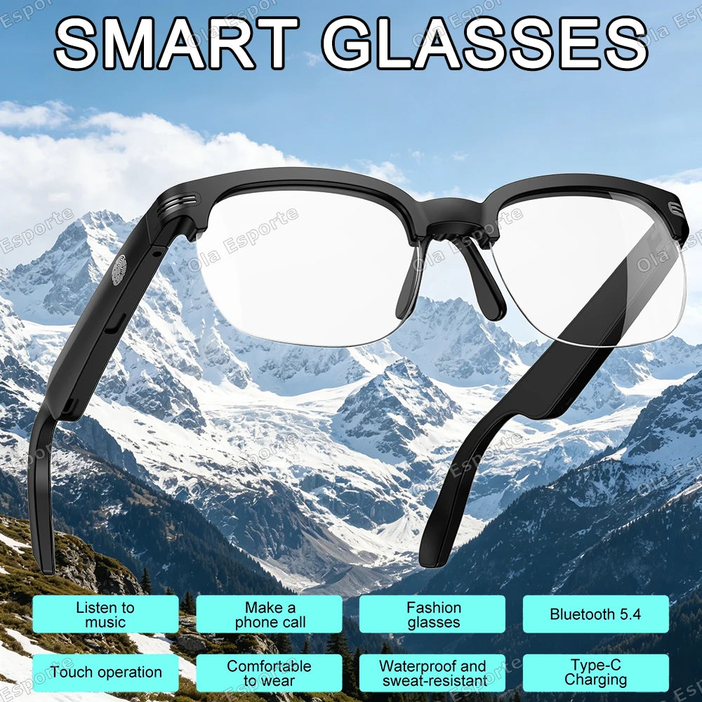 Smart Glasses For Men Women Sunglasses Outdoor Waterproof Touch Control Bluetooth Call Music Playback Smart Audio Glasses Q01