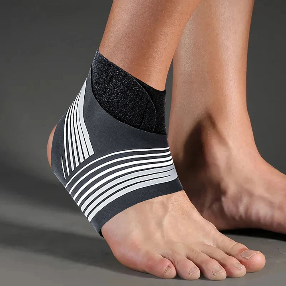 2 Piece Sports Ankle Compression Strap Ankle Support Stabilizer Tendon Pain Relief Strap Basketball Soccer Ankle Protector