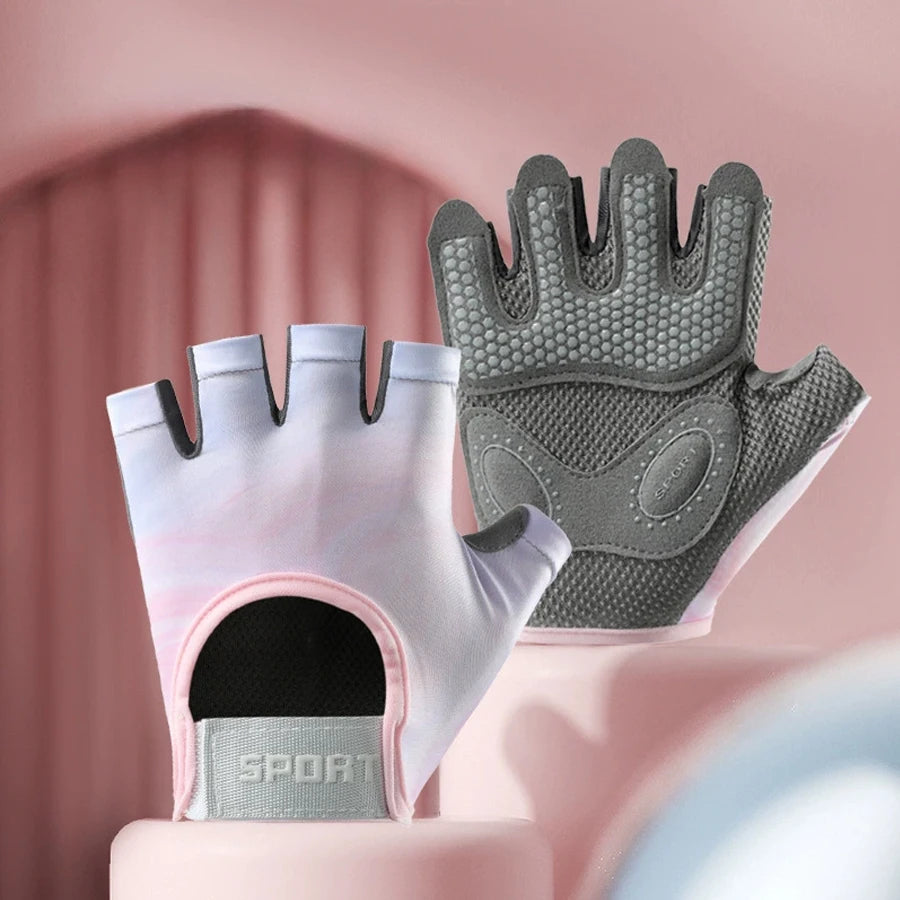 Sports and fitness gloves, unisex, semi finger breathable equipment, training kettlebells, bicycle straps, wrist guards, iron ma